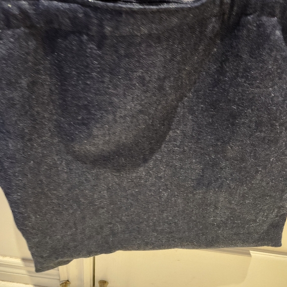 Stylish Handmade Denim Tote Bag With Lurex And Fashion Illustration - Picture 3 of 7